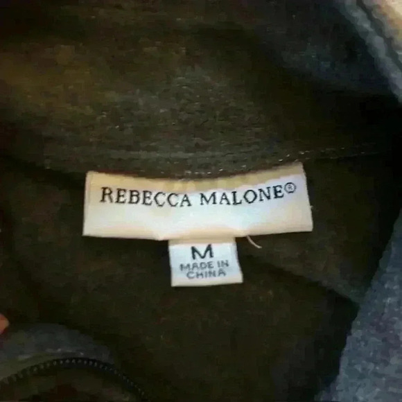 Rebecca Malone Gray Christmas Scottie Dog Fleece Vest, size Medium - Picture 5 of 5